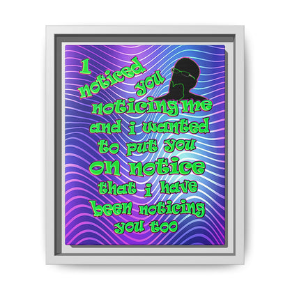 noticed you noticing - framed canvas art (purple wave)
