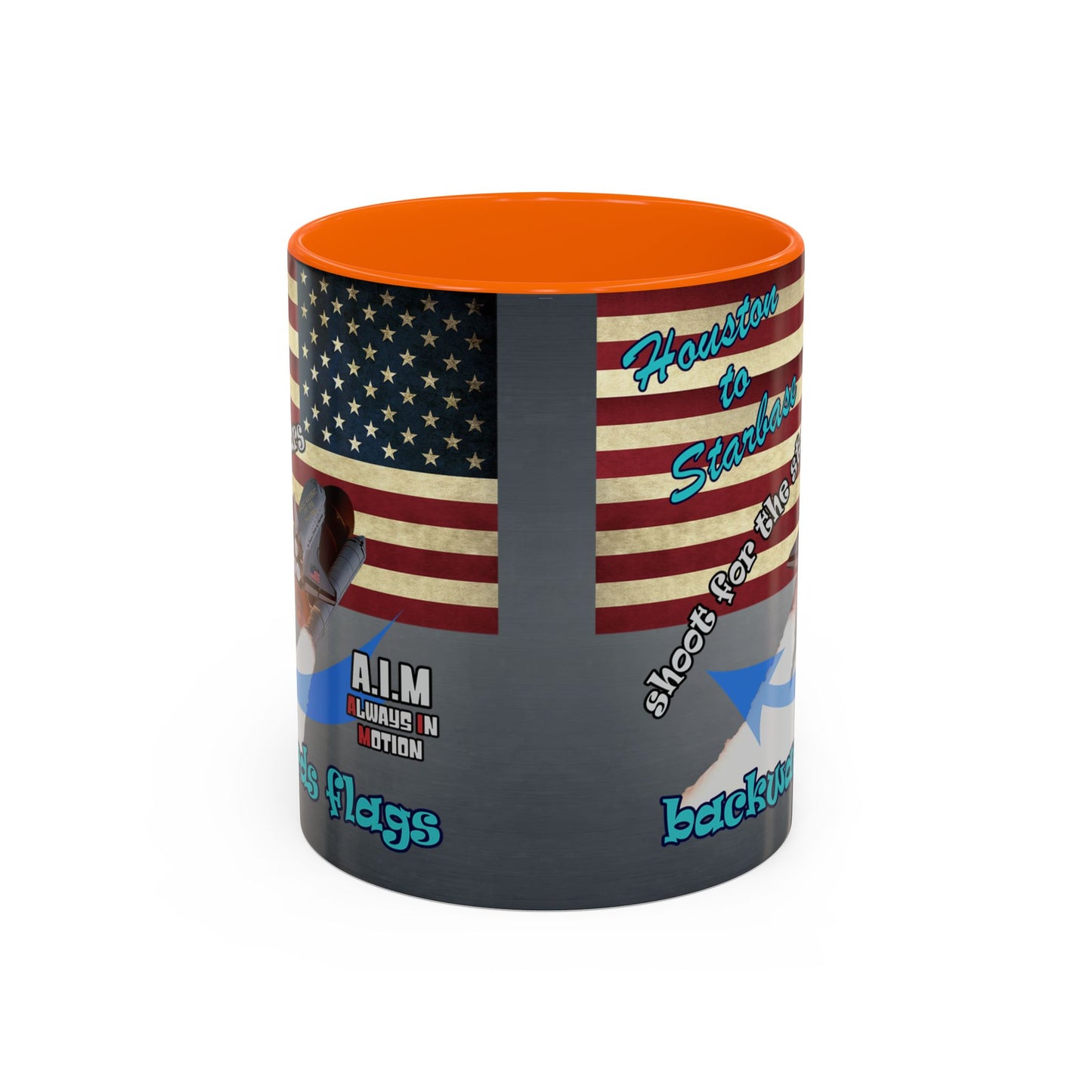 shoot for the stars - Accent Mug (grey-light grey)