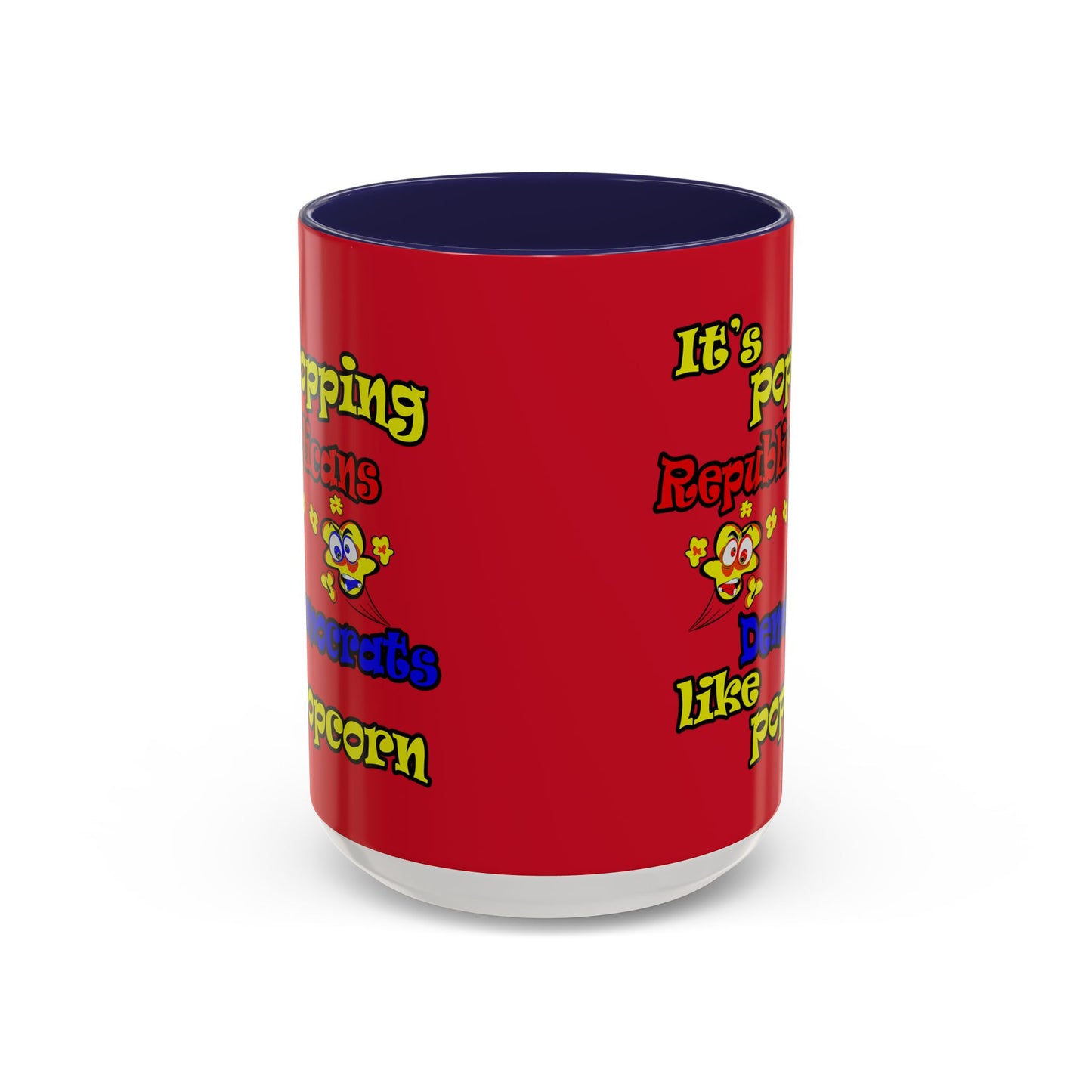 popping like popcorn - Accent Mug (dark red)