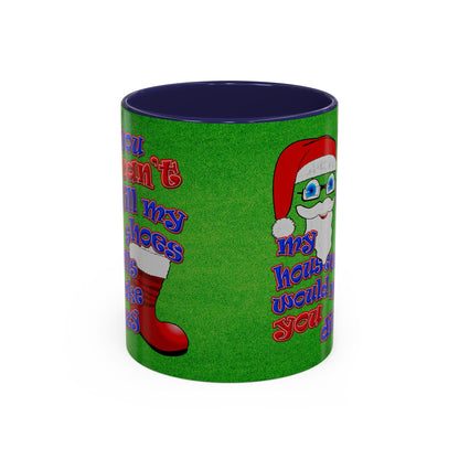 santa's shoes - Accent Mug (green turf)