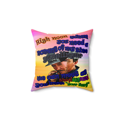 high noon - Faux Suede Square Pillow - (color blur)