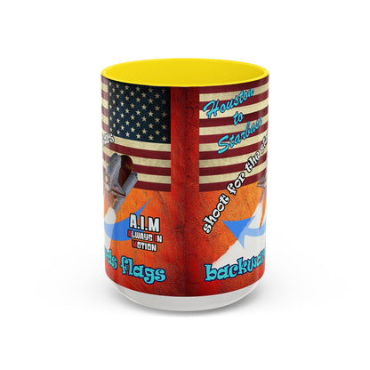 shoot for the stars - Accent Mug (burnt orange)