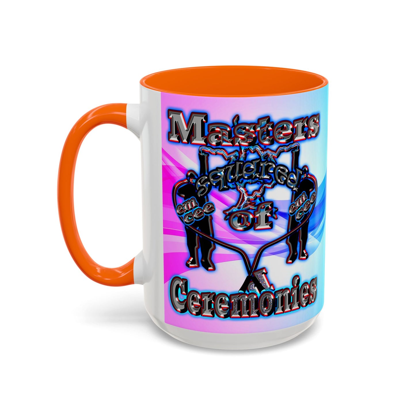 em cee squared - Accent Mug (light blue-pink wave)