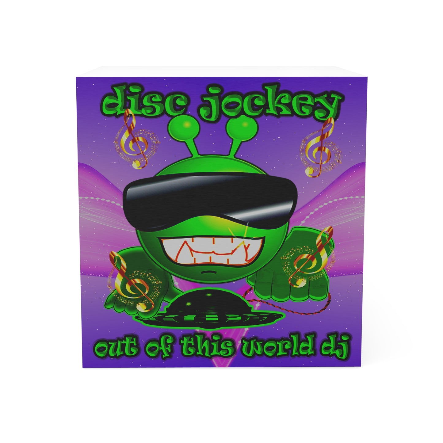 disc jockey - note cube (purple-pink wave)