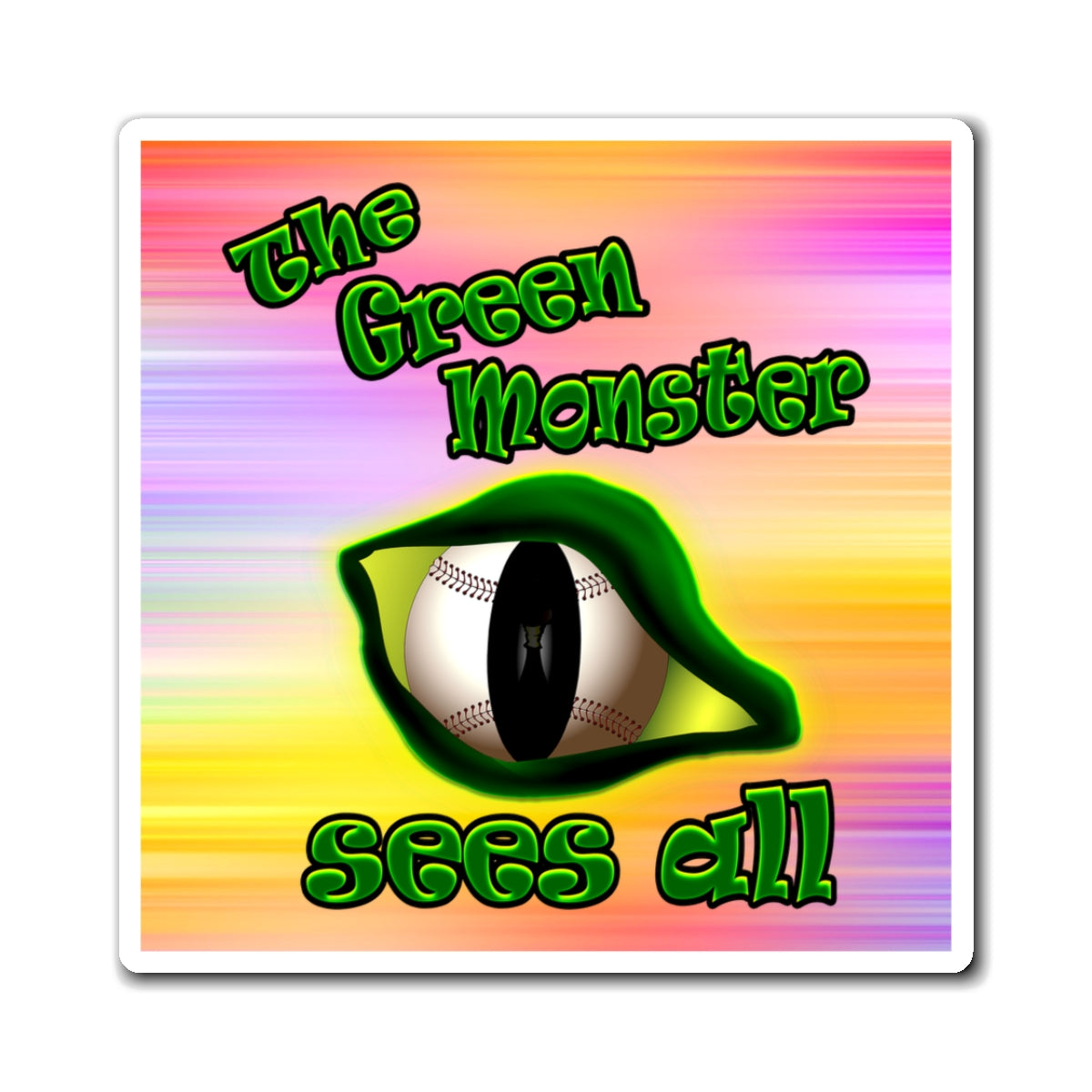 green monster - Magnets - (color blur)