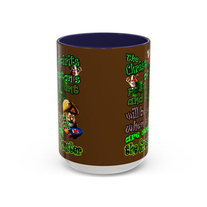 christmas spirits of boston - Accent Mug (brown)