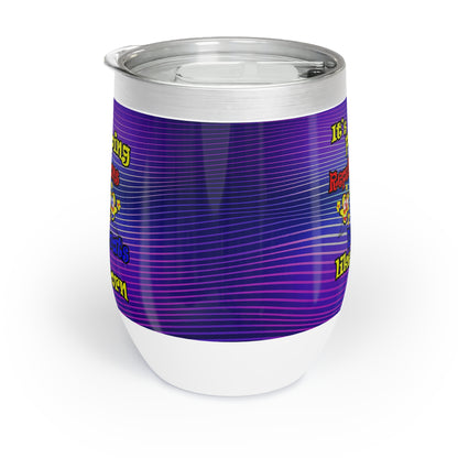 popping like popcorn - Chill Wine Tumbler (purple wave)