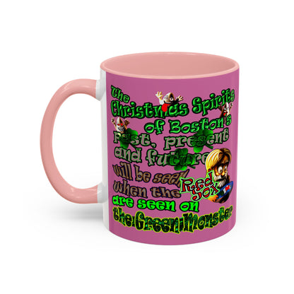 christmas spirits of boston - Accent Mug (light pink)