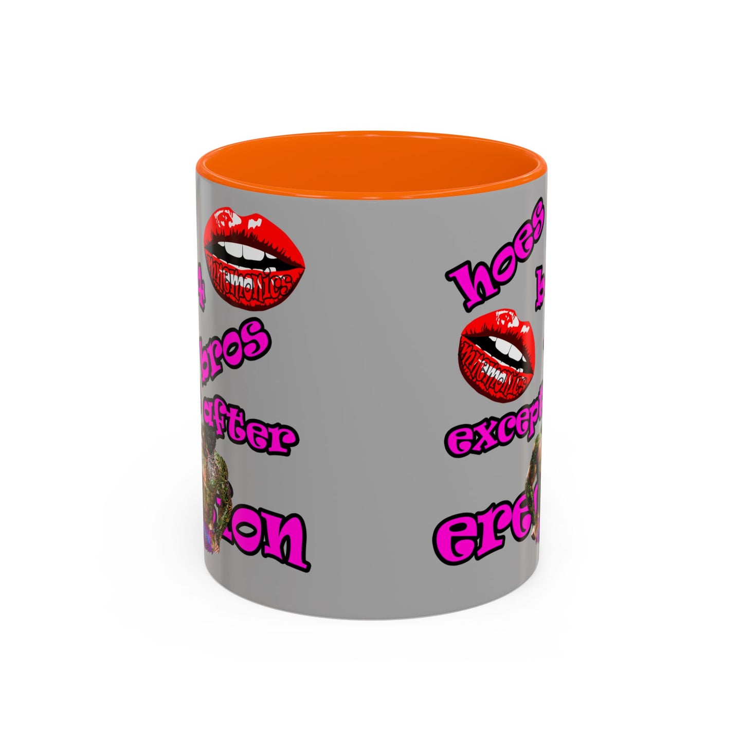 hoes b4 bros - Accent Mug (light grey)