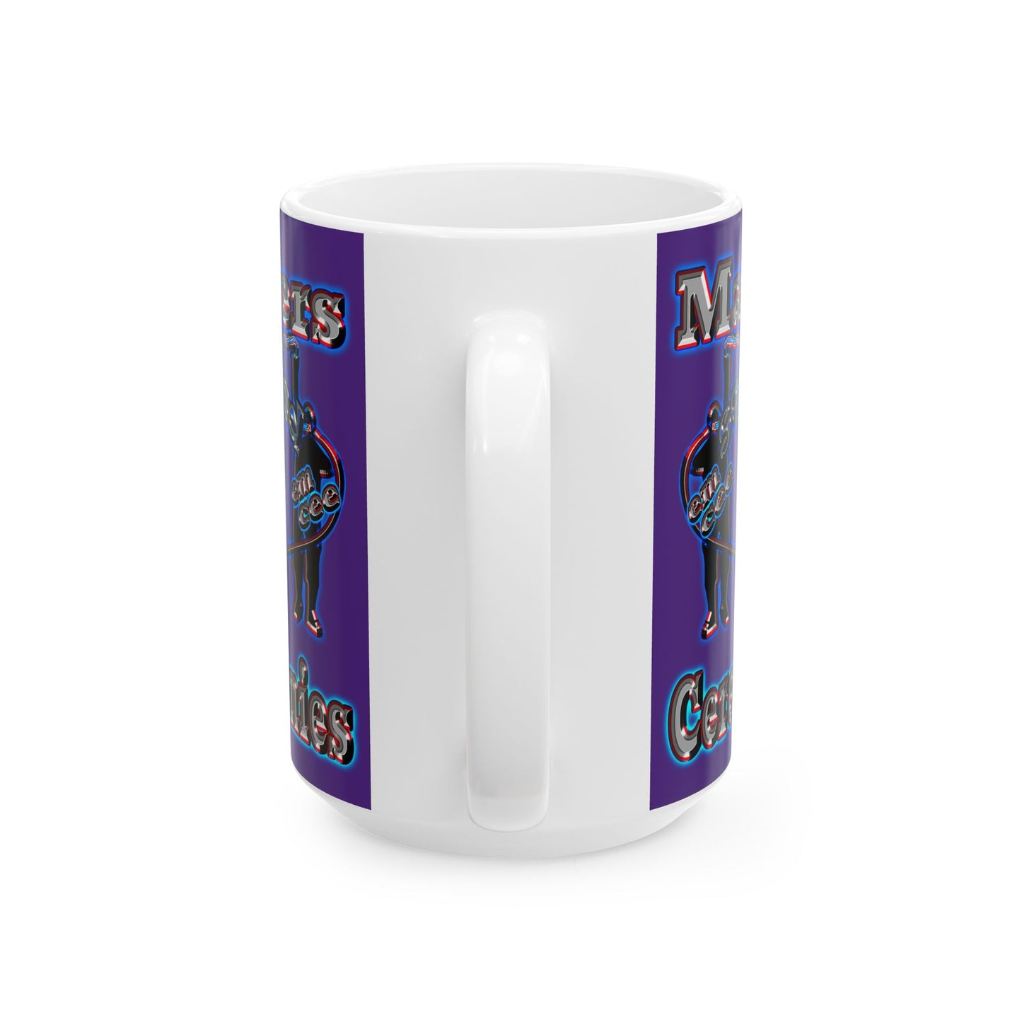em cee squared - White Mug (purple)