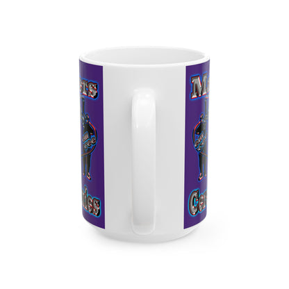 em cee squared - White Mug (purple)