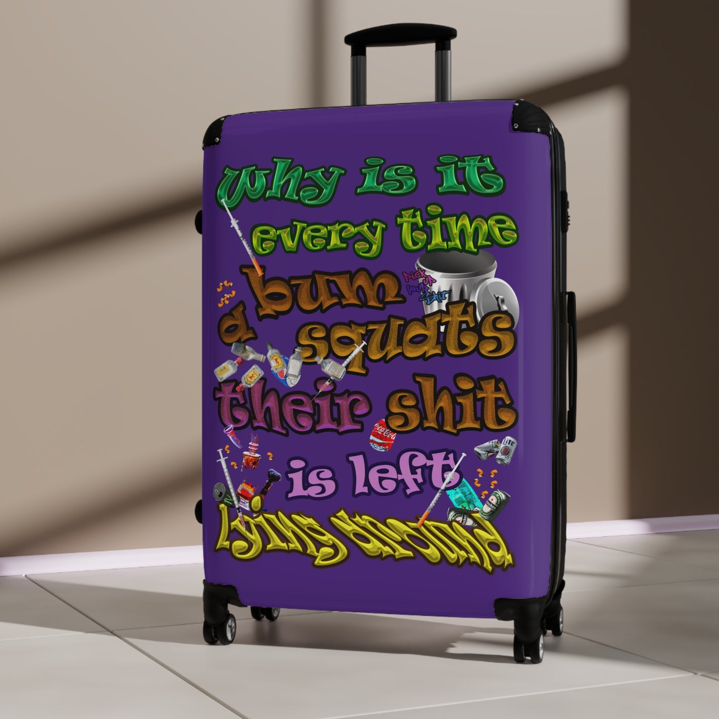 the bum's shit - Suitcase (purple)
