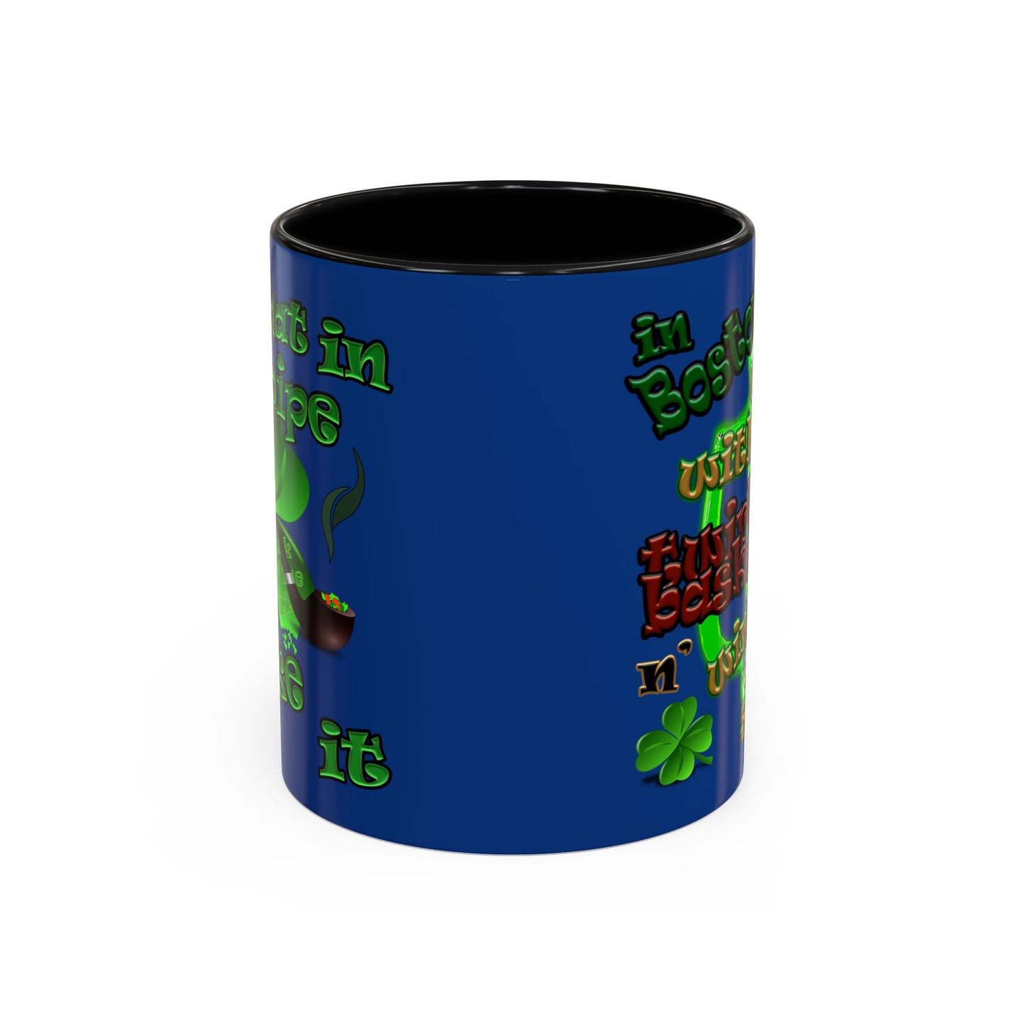 celtics logo - Accent Mug (dark blue)