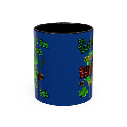 celtics logo - Accent Mug (dark blue)