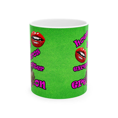 hoes b4 bros - White Mug (green turf)