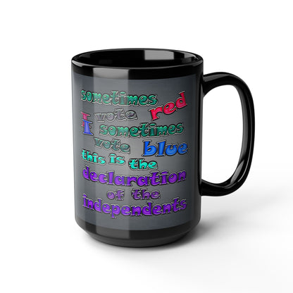 declaration of the independents - Black Mug (grey-light grey)