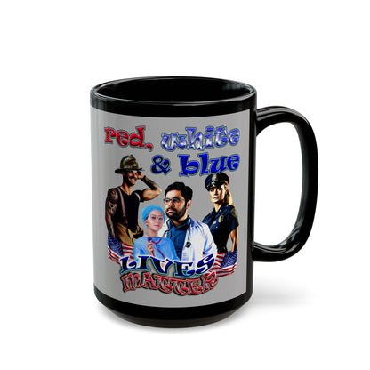 rw&b lives matter - Black Mug (light grey)