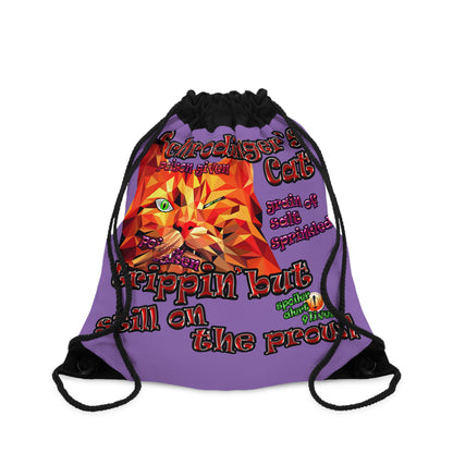 schrodinger's cat - Drawstring Bag (light purple)