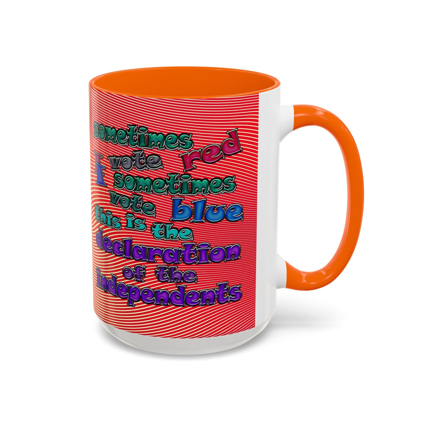 declaration of the independents - Accent Mug (yellow-orange wave)