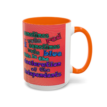 declaration of the independents - Accent Mug (yellow-orange wave)