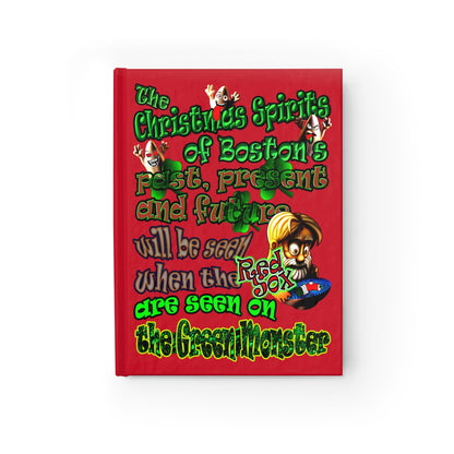 christmas spirits of boston - journal-lined (dark red)