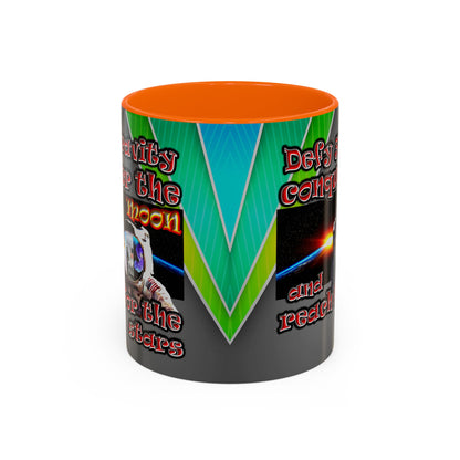 defy conquer reach - Accent Mug (rainbow split)