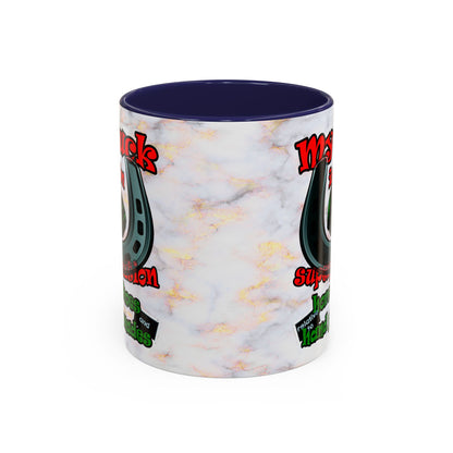 my luck - Accent Mug (white marble)