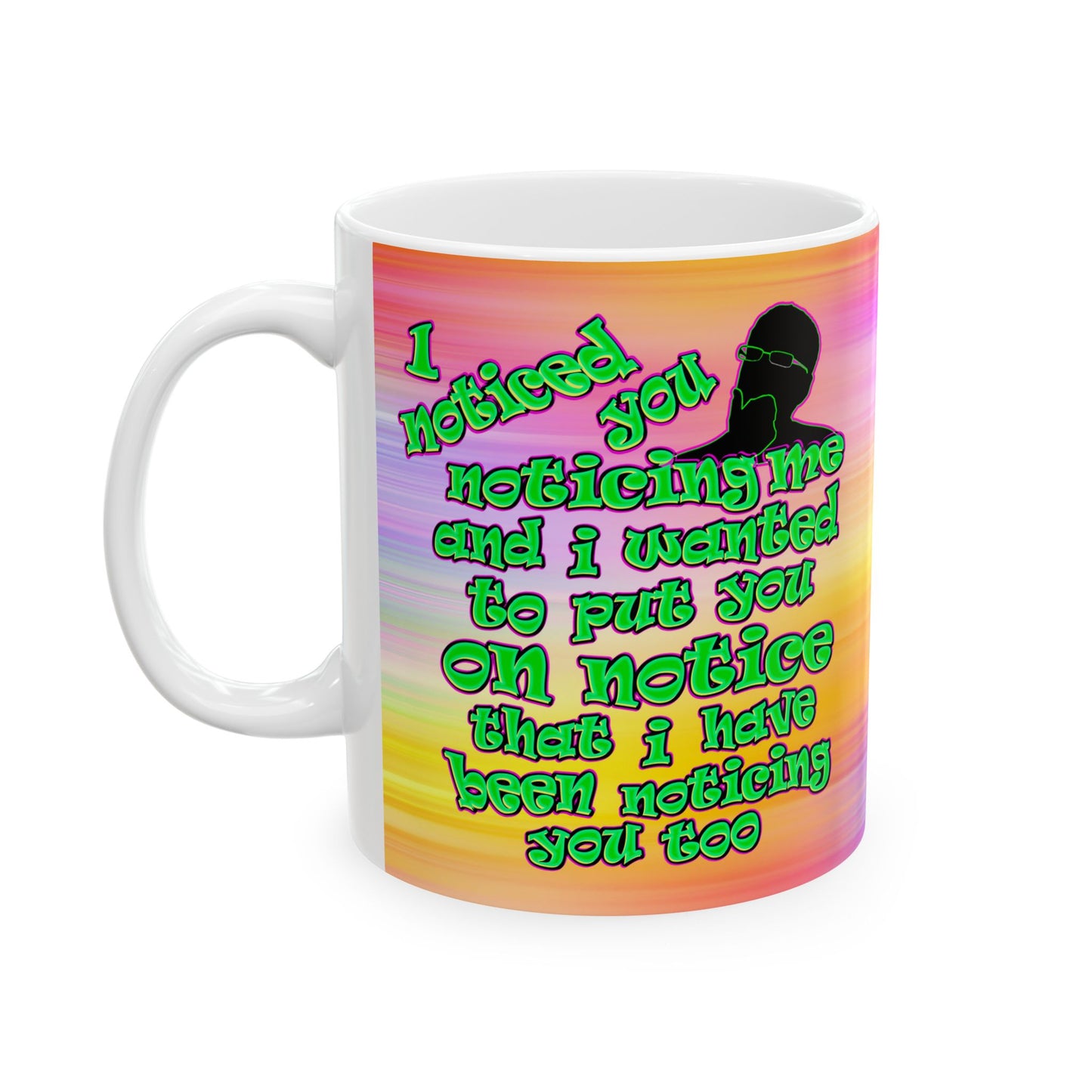noticed you noticing - White Mug (color blur)