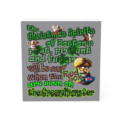 christmas spirits of boston - note cube (grey)