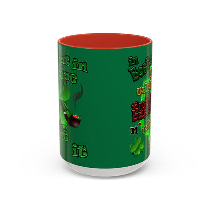 celtics logo - Accent Mug (dark green)