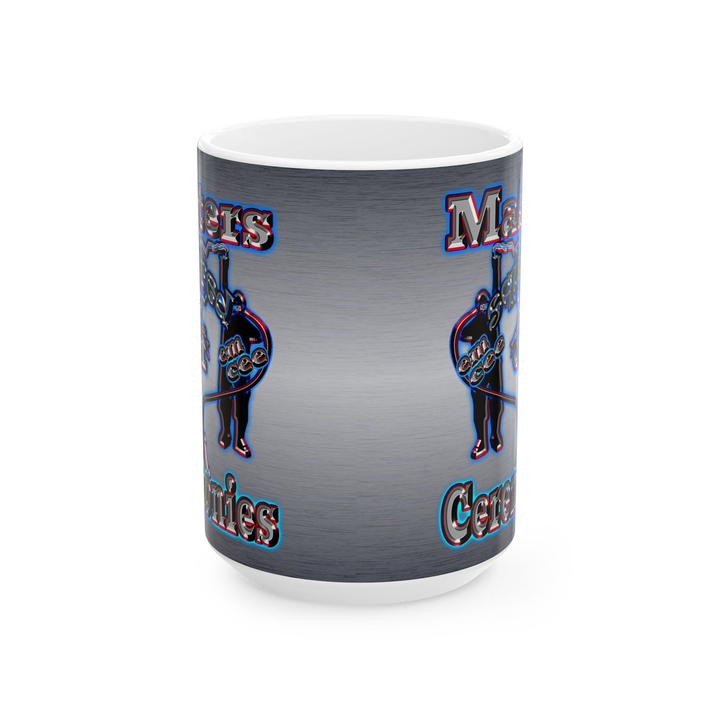 em cee squared - White Mug (brushed nickel)