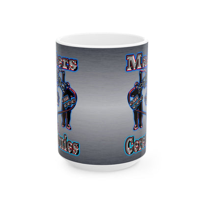 em cee squared - White Mug (brushed nickel)