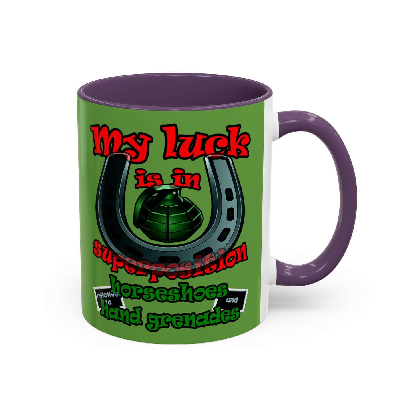 my luck - Accent Mug (green)