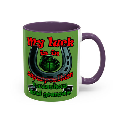 my luck - Accent Mug (green)