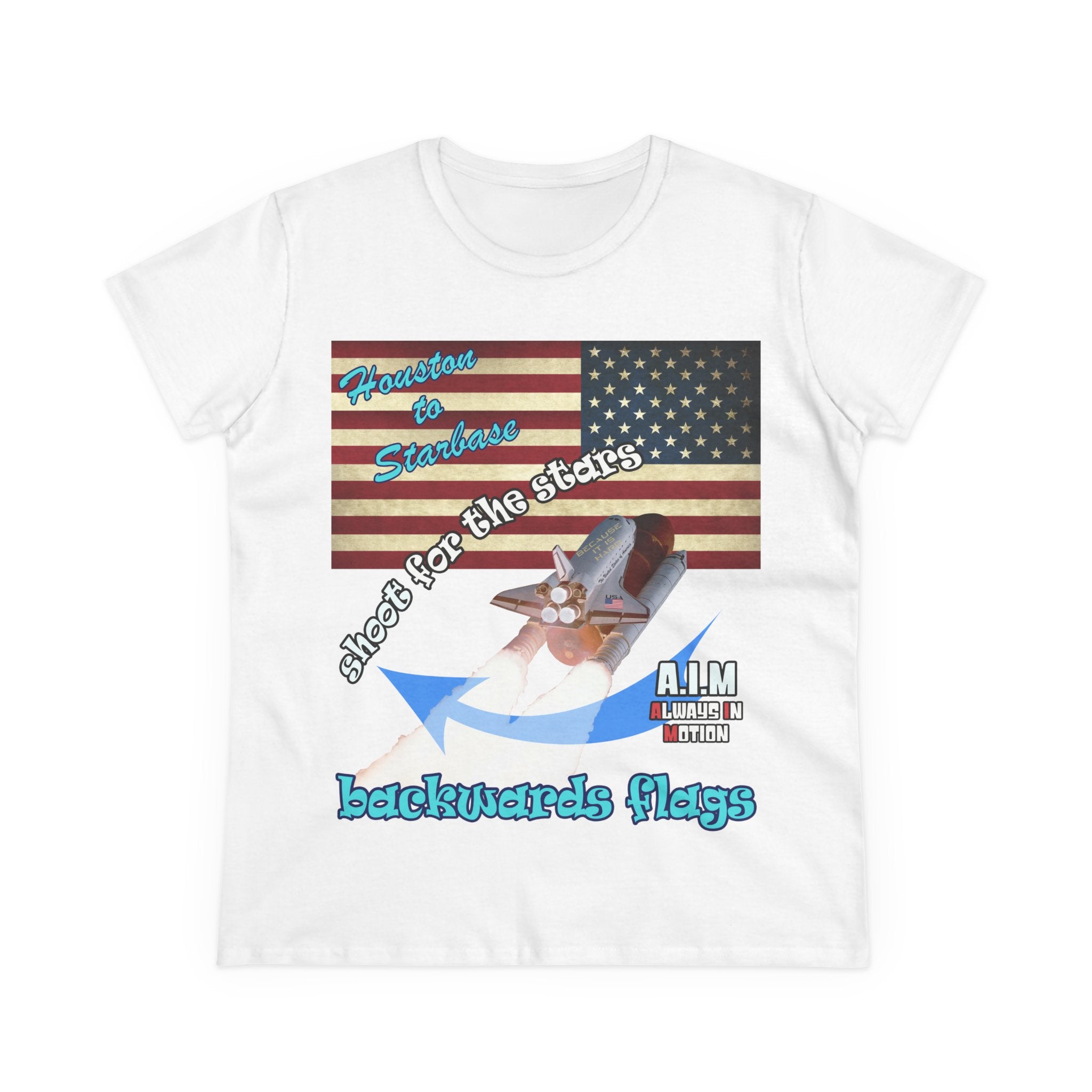 shoot for the stars - Women's Midweight Cotton Tee