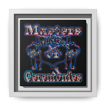 em cee squared - framed canvas art (black)