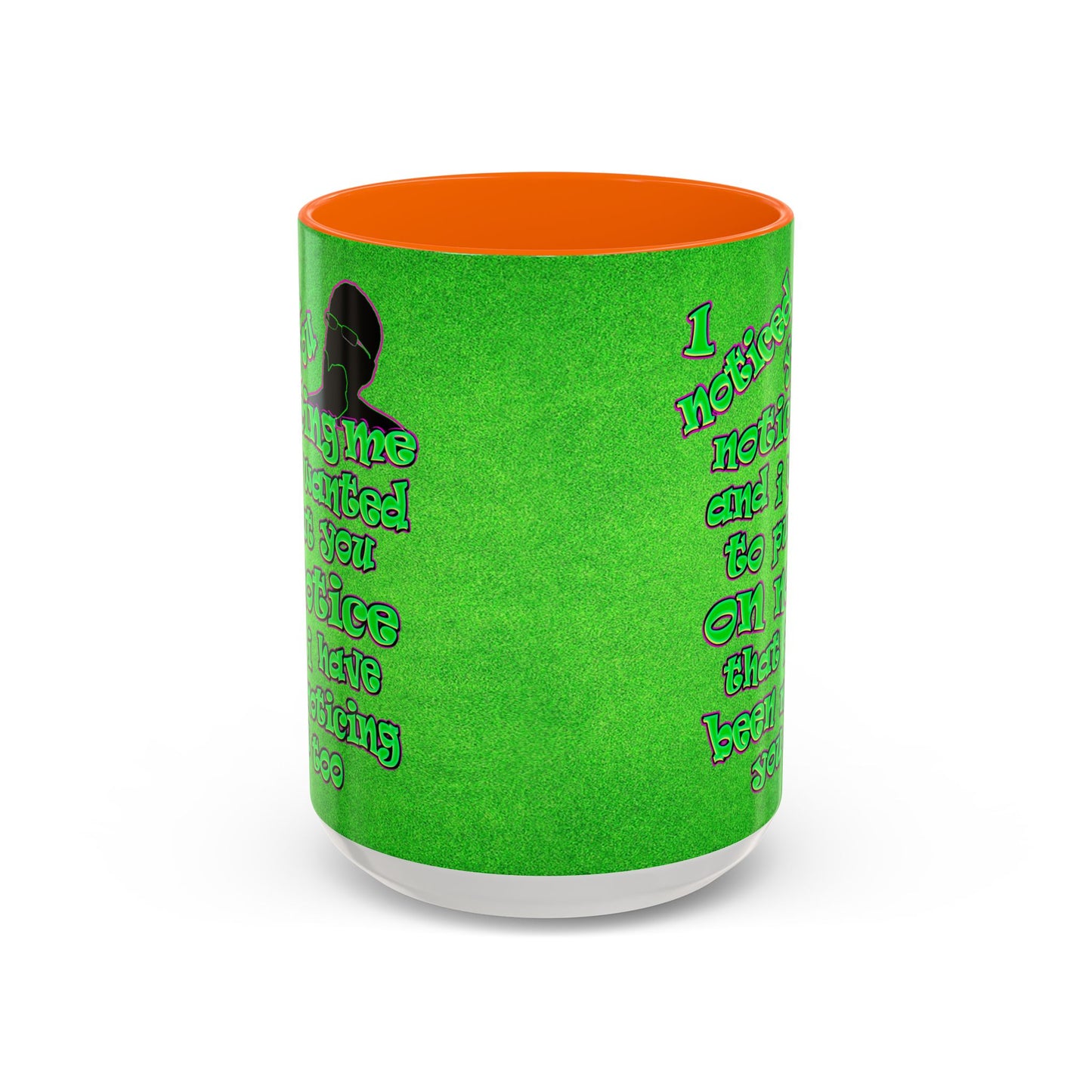noticed you noticing - Accent Mug (green turf)
