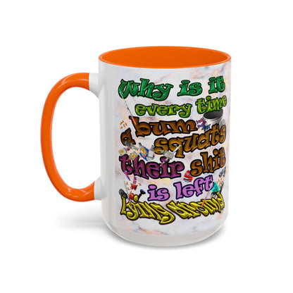 the bum's shit - Accent Mug (white marble)