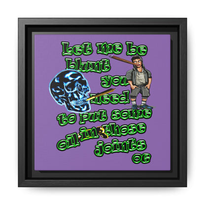 og - framed canvas art (light purple)