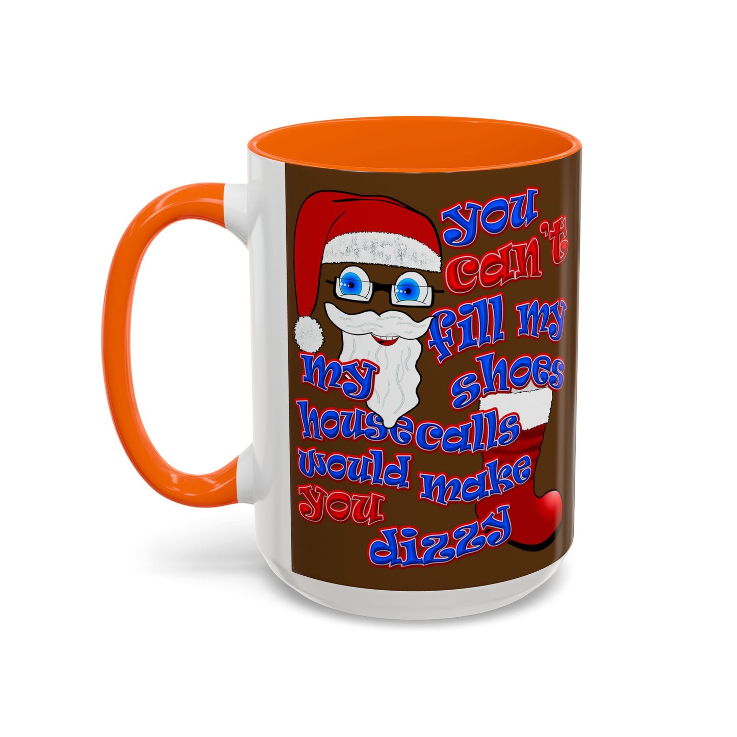santa's shoes - Accent Mug (brown)