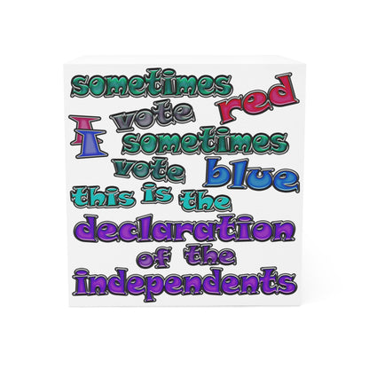 declaration of the independents - note cube (white)