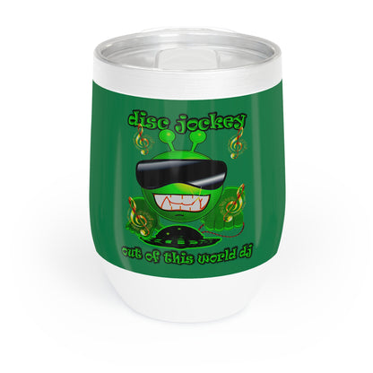 disc jockey - Chill Wine Tumbler (dark green)