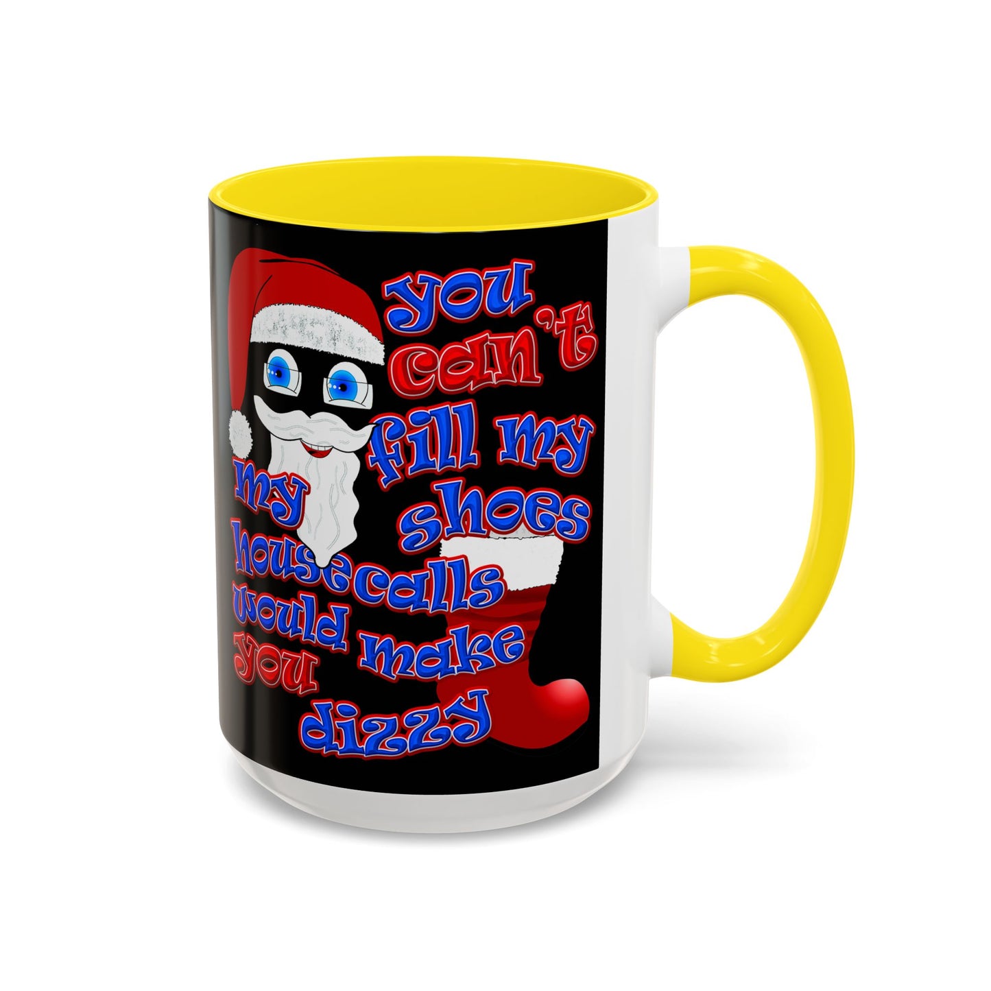 santa's shoes - Accent Mug (black)