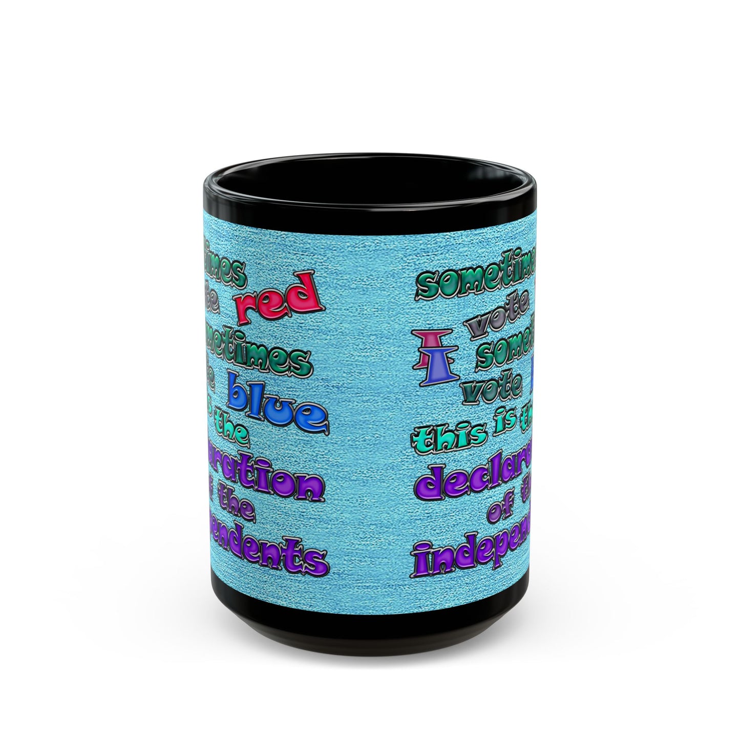 declaration of the independents - Black Mug (faded blue)
