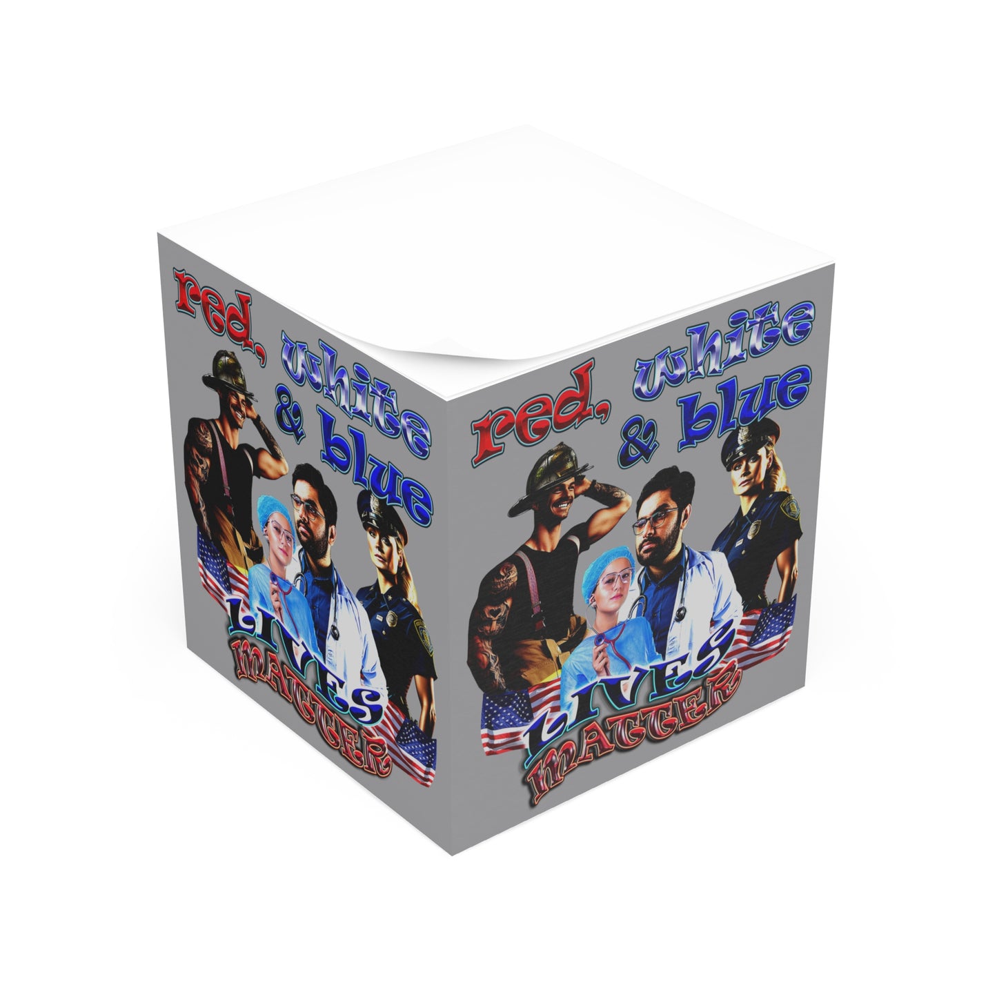 rw&b lives matter - note cube (light grey)