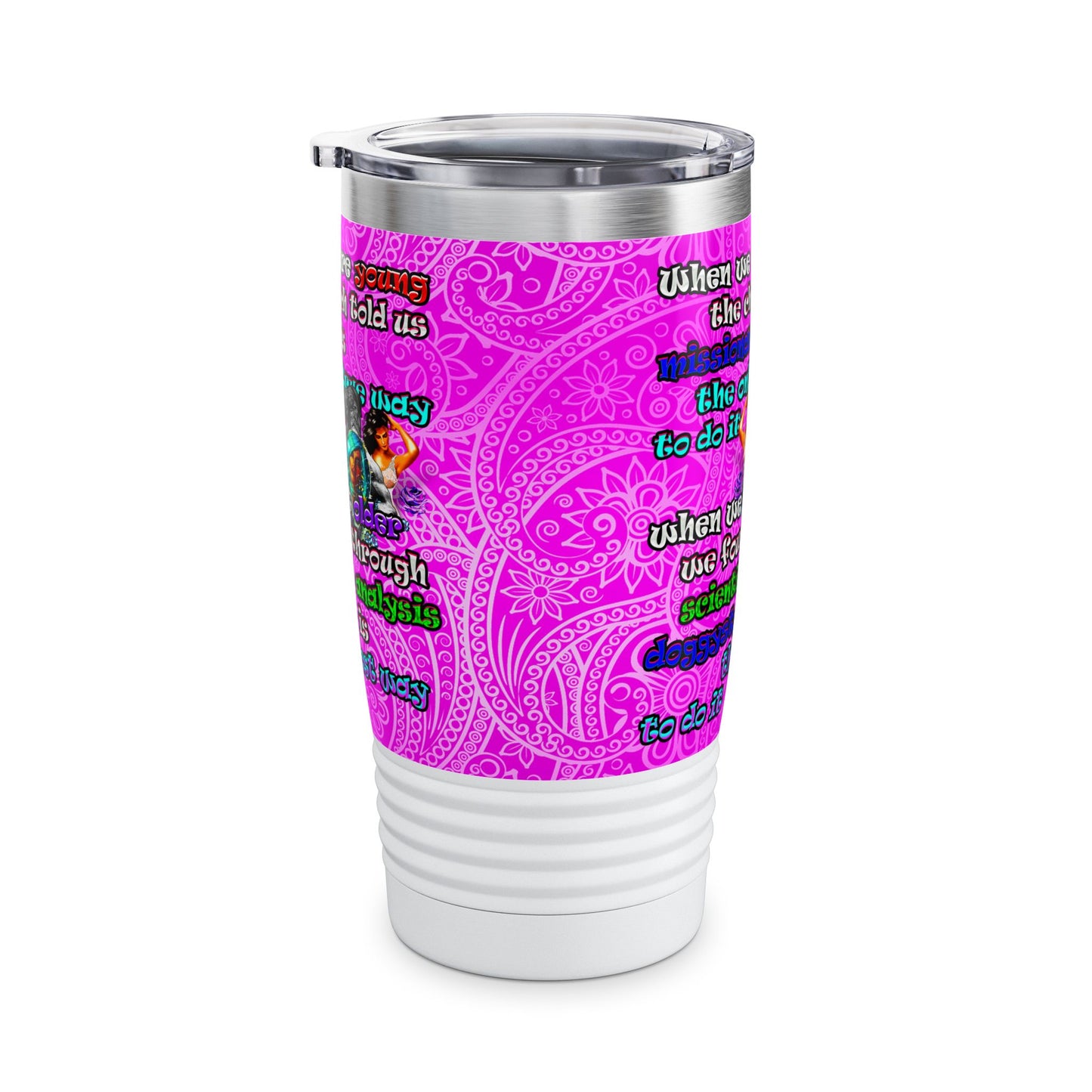 doggystyle - Ringneck Tumbler, 20oz (pink swirl)