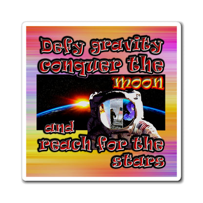 defy conquer reach - Magnets - (color blur)