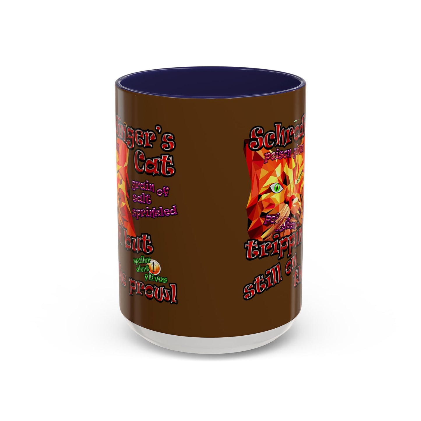 schrodinger's cat - Accent Mug (brown)