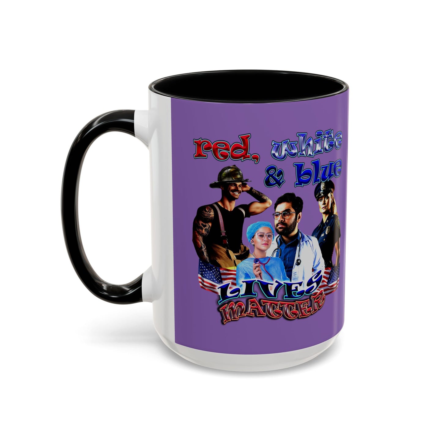 rw&b lives matter - Accent Mug (light purple)