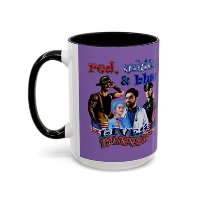 rw&b lives matter - Accent Mug (light purple)